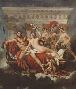 Jacques-Louis David Mars disarmed by venus and the three graces (mk02) oil painting artist